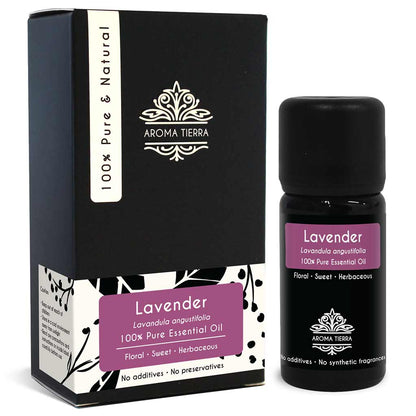 Aroma Tierra Lavender essential oil controls dandruff, for aromatherapy and massage