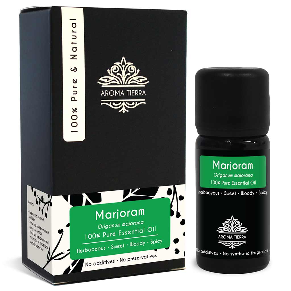 100% Natural and Pure Marjoram essential oil, no preservatives, no additives, undiluted, no solvent, no synthetic fragrance 