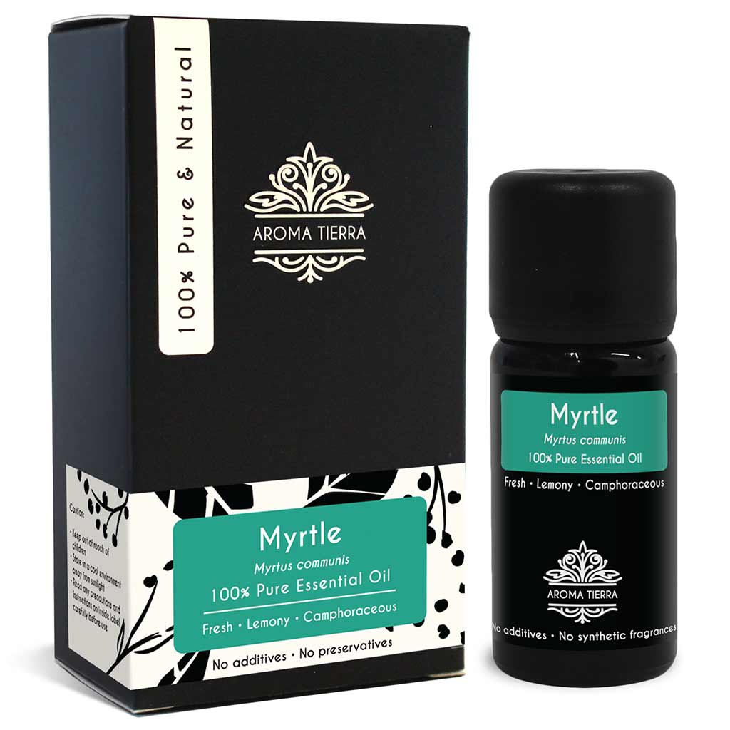 myrtle essential oil aroma tierra skin hair body face