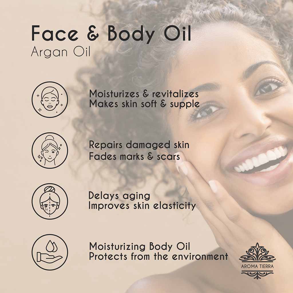 Organic Argan oil best body oil, suitable for normal to oily skin. 