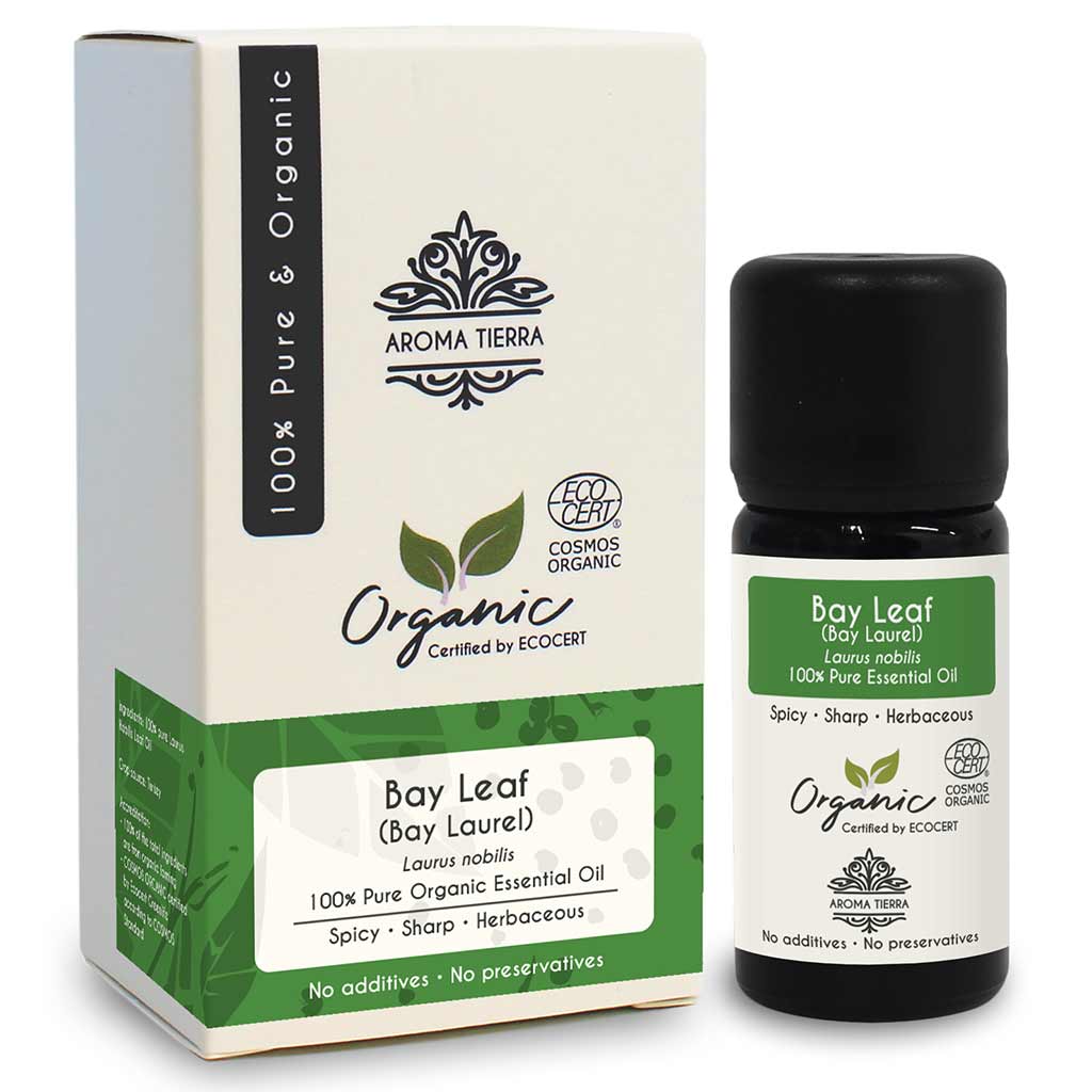Best Organic Bay Leaf essential oil treats dandruff, itchy scalp, promote hair growth,  relieves colds, coughs, and bronchitis