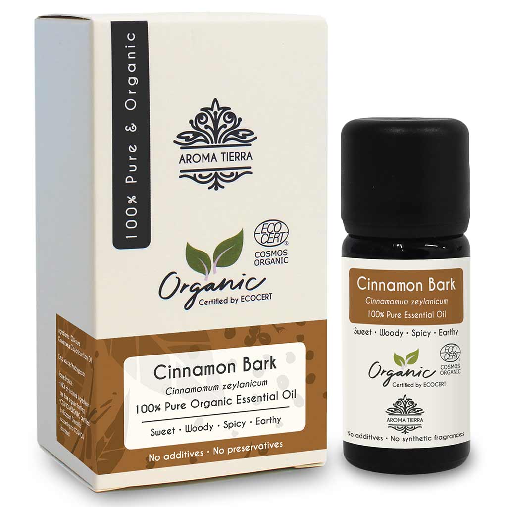 organic cinnamon essential oil skin hair face aroma tierra