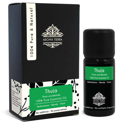 thuja oil skin hair face wart removal aroma tierra
