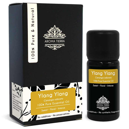 Ylang Ylang essential oil from  Madagascar relieves stress and anxiety, fights acne, anti-aging, promotes hair growth.