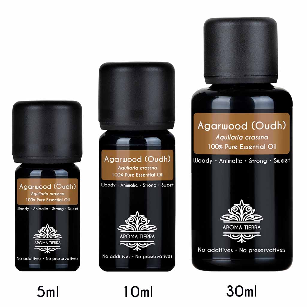 Aroma Tierra Natural Agarwood essential oil best for diffuser, meditation or yoga.