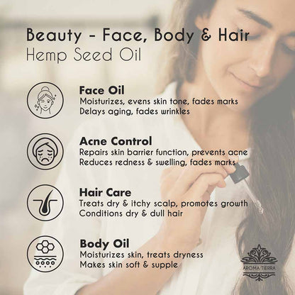 hemp seed oil face acne skin hair