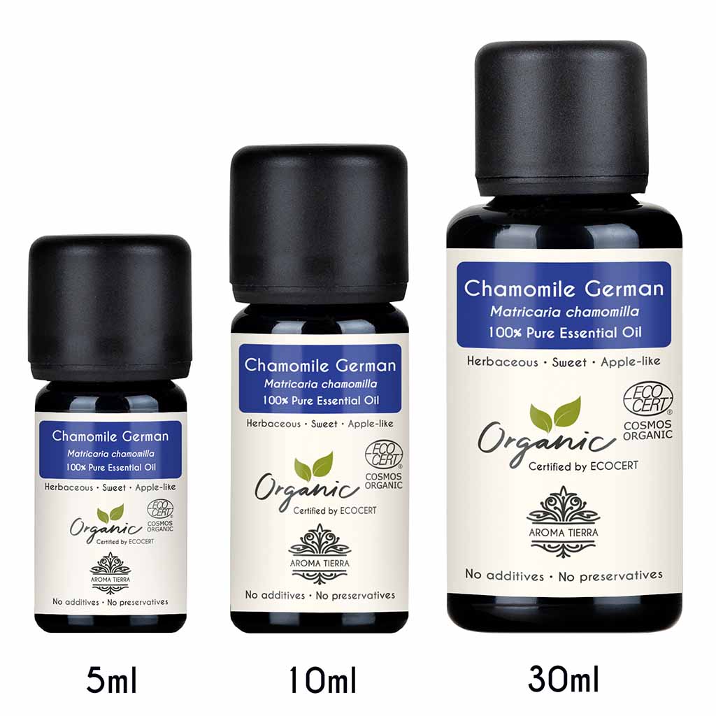 organic blue chamomile oil skin face aromatherapy 