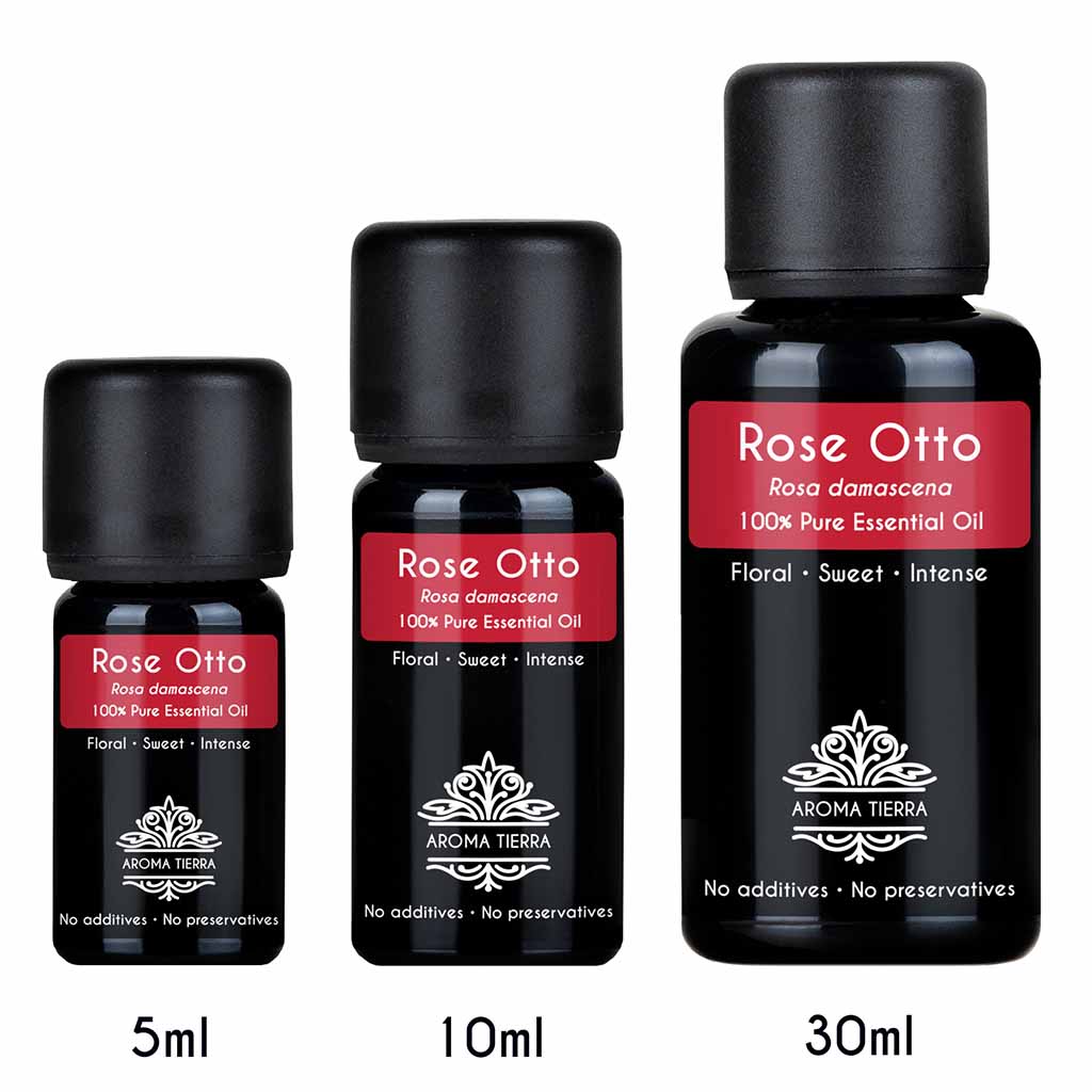 Rose essential oil available sizes.