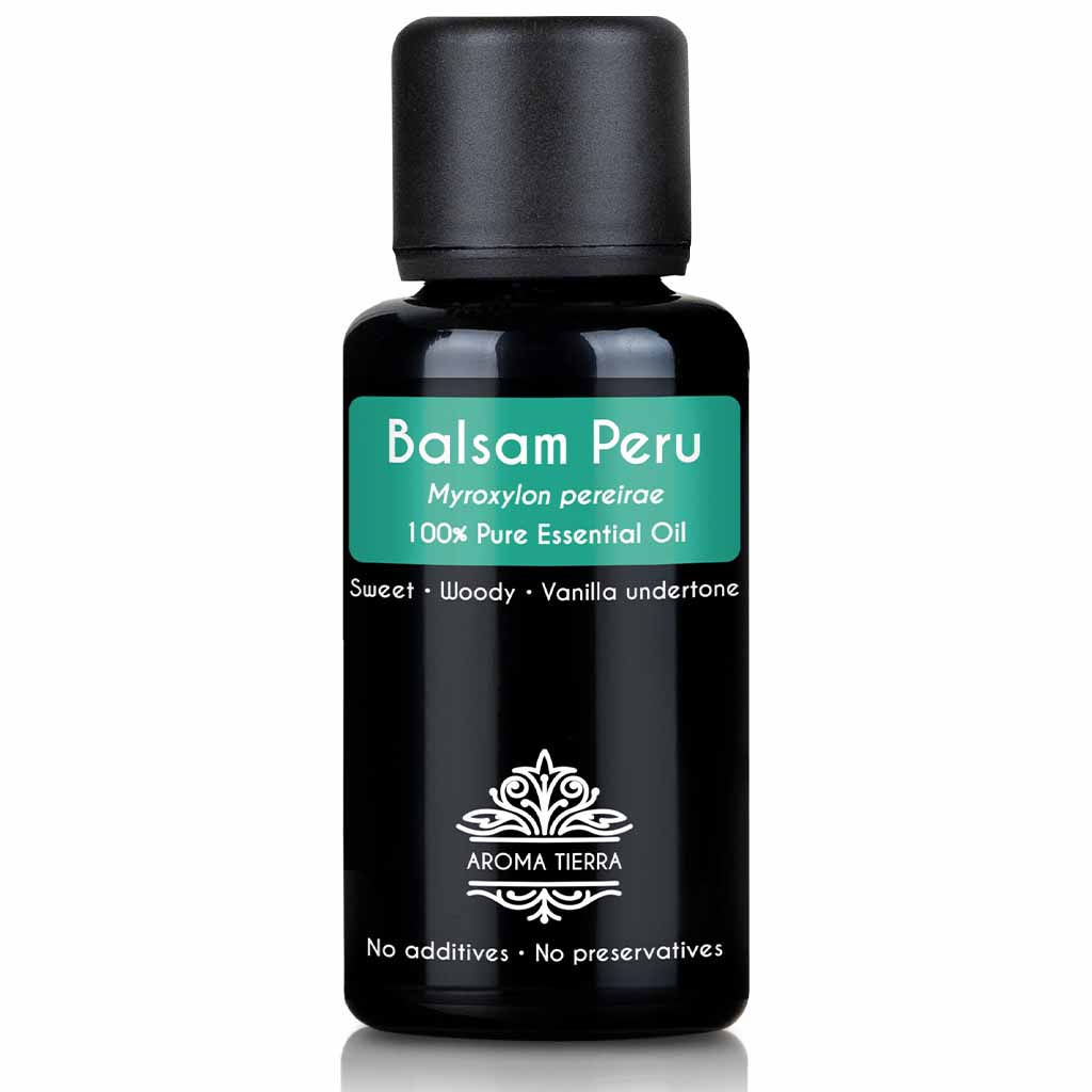 Aroma Tierra natural and pure balsam peru essential oil therapeutic grade, 30 ml. 