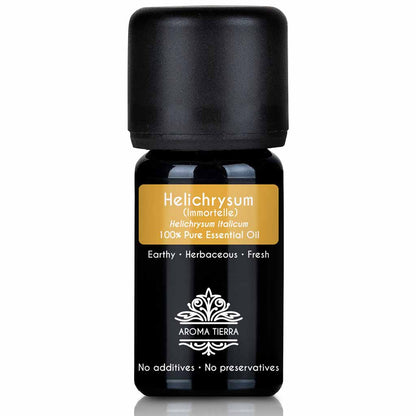 Aroma Tierra natural and pure helichrysum essential oil therapeutic grade, 5 ml. 