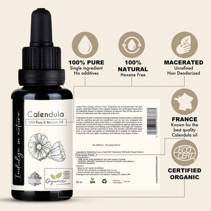 organic calendula oil essential face body hair