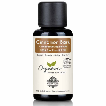 Organic cinnamon bark oil natural edible food grade, 30 ml. 