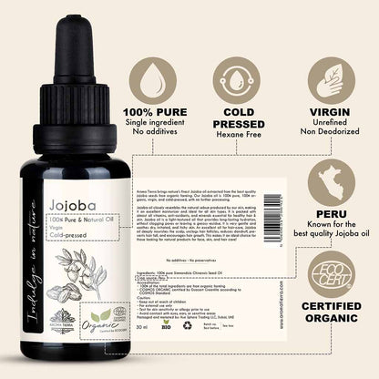 organic jojoba oil pure natural hair skin care