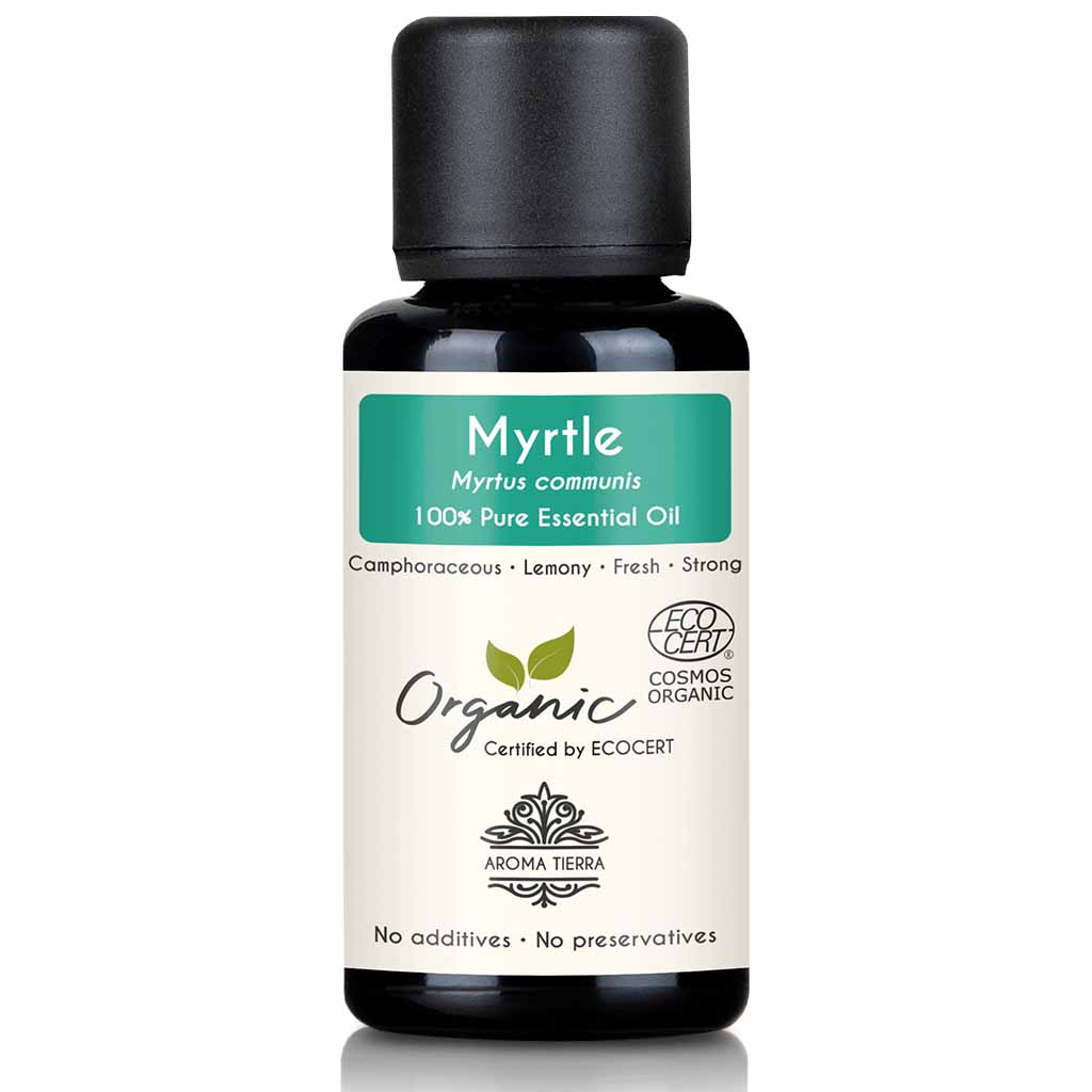 Organic myrtle essential oil natural therapeutic grade, 30 ml. 