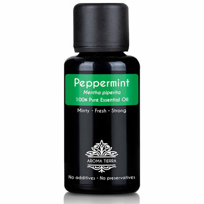 Aroma Tierra Peppermint essential oil eliminates head lice, for concentration and mental clarity, 30 ml. 