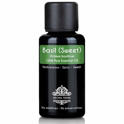 pure sweet basil essential oil natural