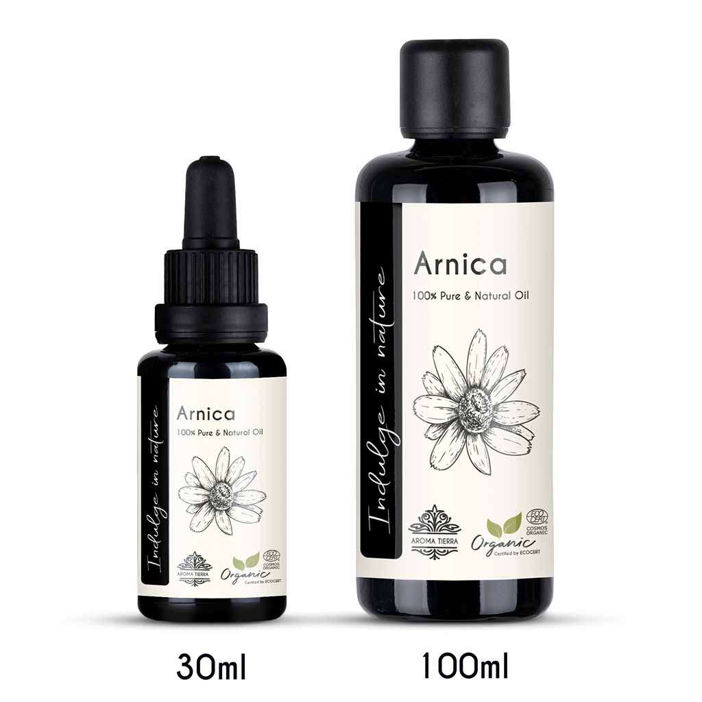 Aroma Tierra Arnica oil its high level of antibacterial properties, helps calm irritated skin, reduce redness.