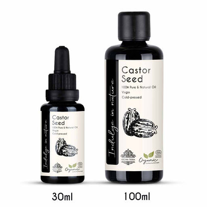 Organic Castor Oil (Castor Seed) - 100% Pure Cold Pressed Natural
