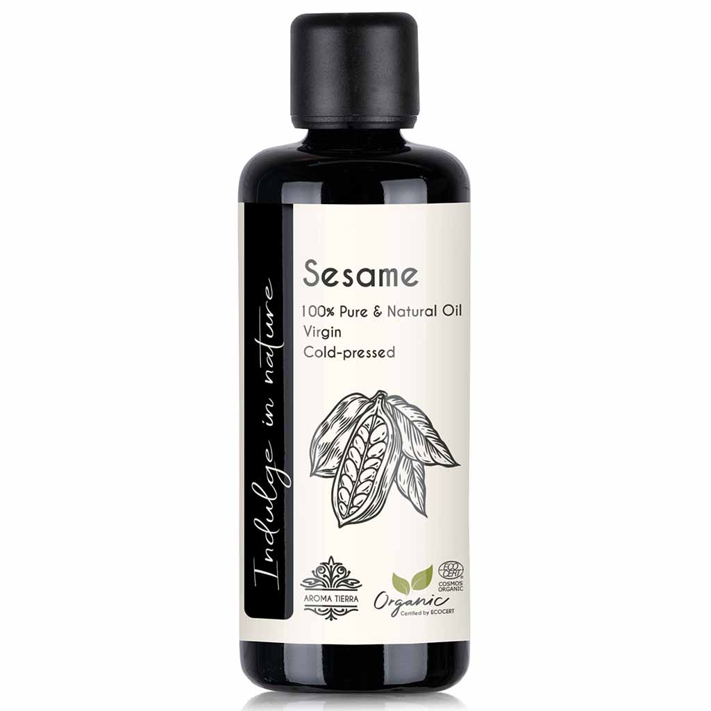 Best organic Sesame seed oil natural moisturizer for dry skin,100 ml. 