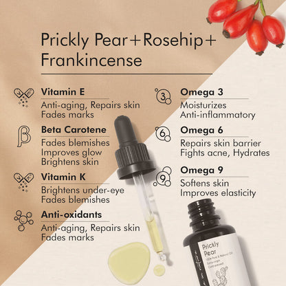 Face Oil Set - Rosehip, Prickly Pear, Frankincense Essential Oil