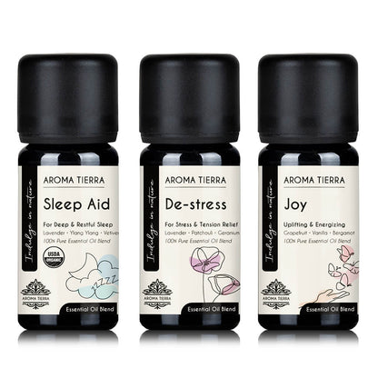 Top 3 Essential Oil Blends for Diffusers includes Sleep, Stress Relief, and Aromatherapy blends, perfect for creating a calming atmosphere